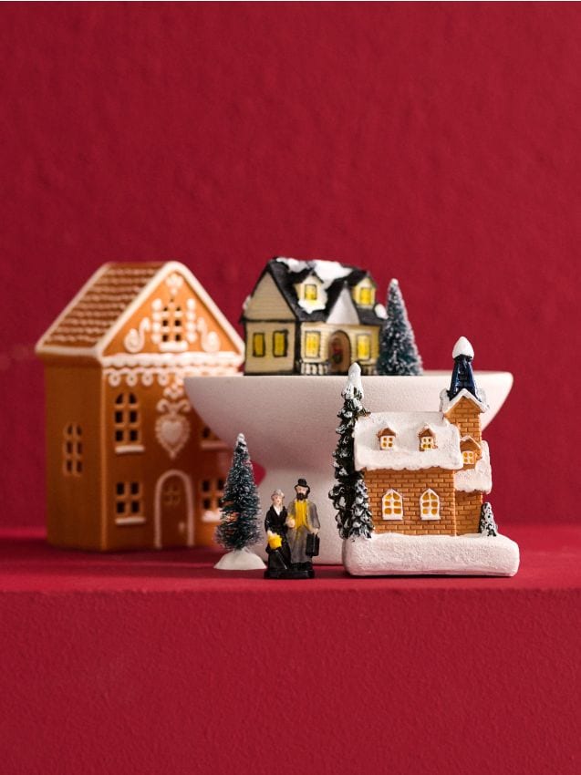 Sinsay - Dekoratívne svietiace domčeky 2 balenie - pšenicová