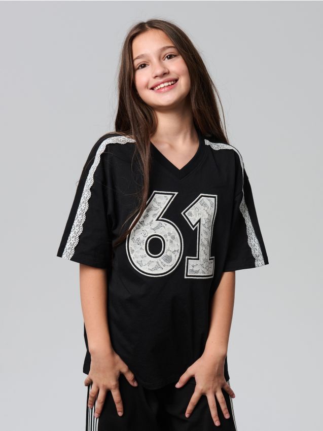 Sinsay - Tricou din bumbac - negru