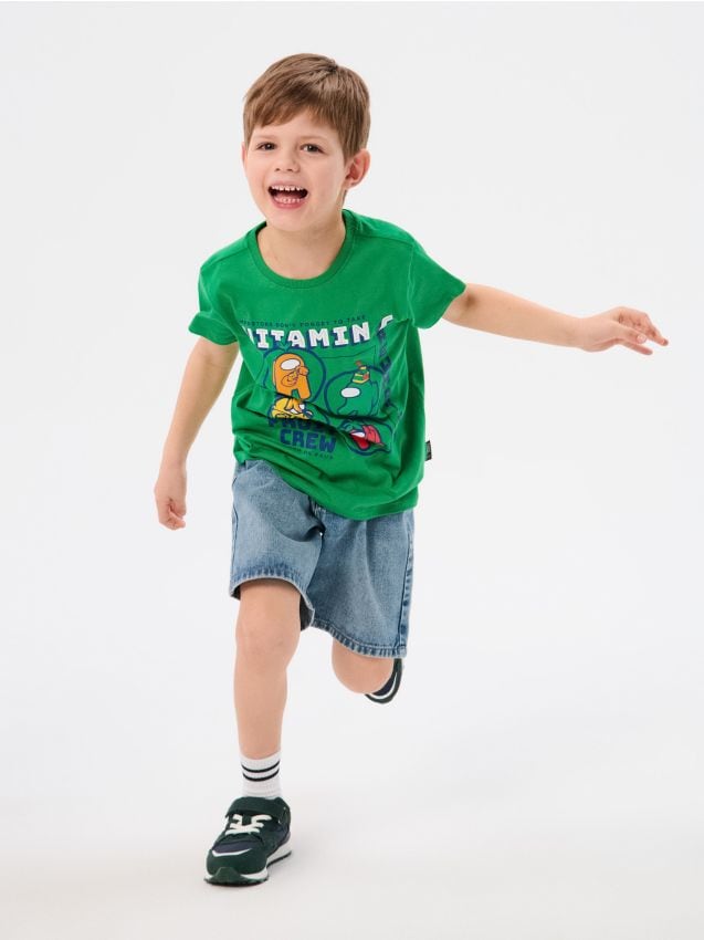 Sinsay - Tricou din bumbac cu imprimeu Among Us - verde