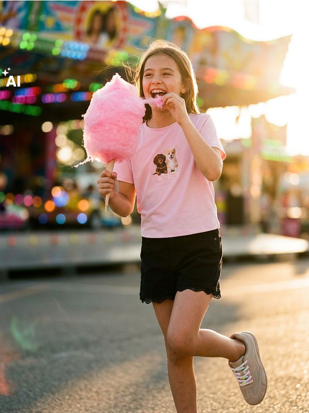 Sinsay - Tricou cu imprimeu de teckel și corgi - roz-pastel