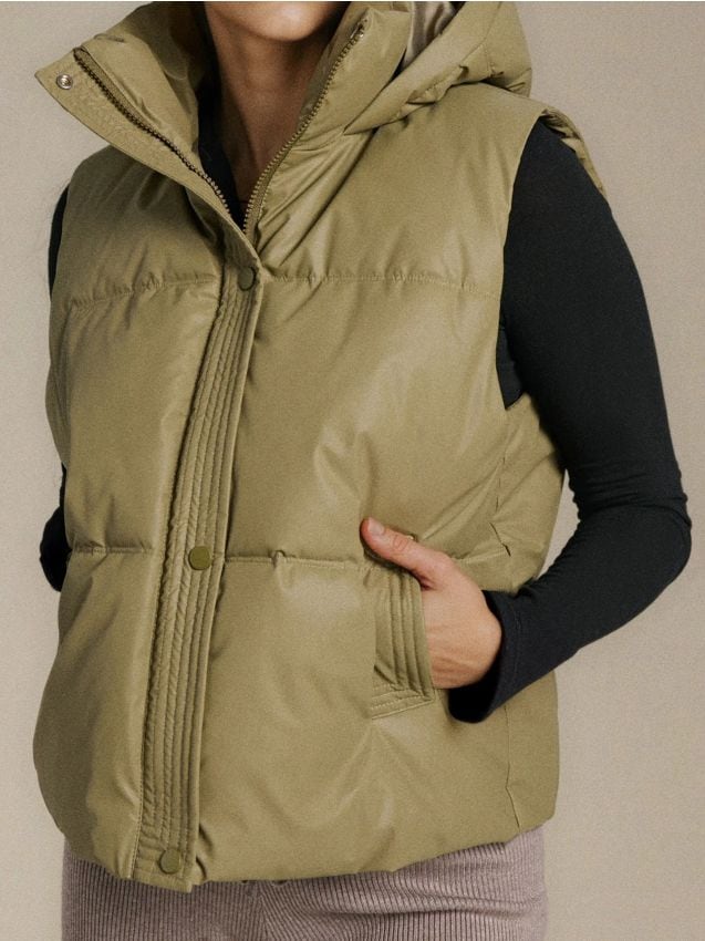 Sinsay - Vesta s kapucňou - žlto-zelená