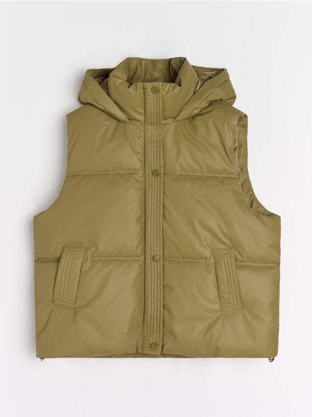 Sinsay - Vesta s kapucňou - žlto-zelená