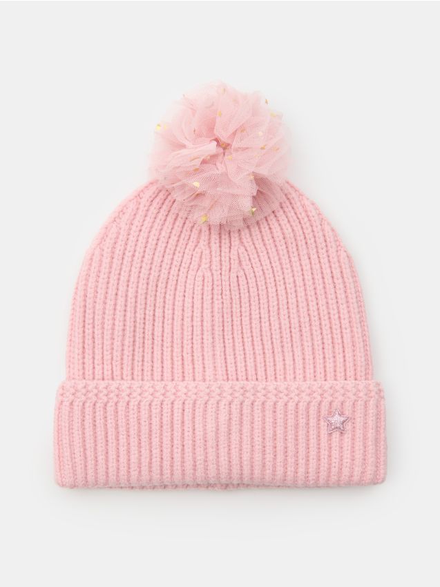 Sinsay - Rebrasta beanie kapa s viskozom i pomponom
