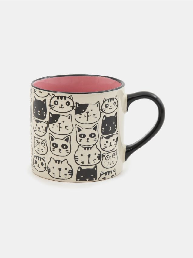 Sinsay - Hrnček s mačkami - čierna