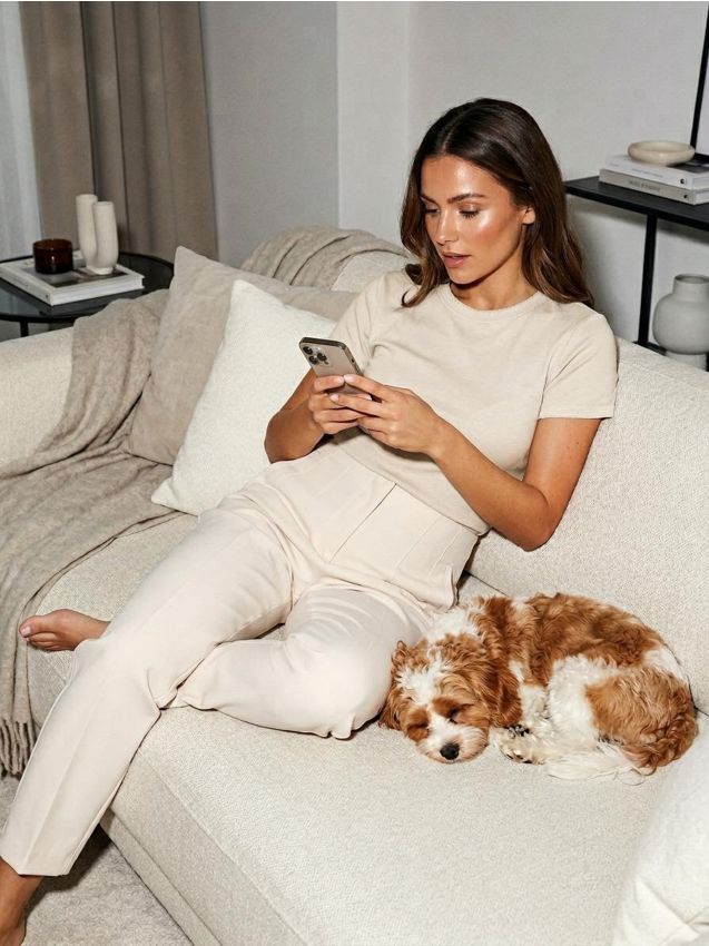 Sinsay - Tricou din bumbac cu mânecă scurtă - crem