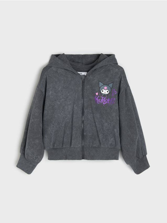 Sinsay - Hanorac cu glugă cu fermoar Kuromi - negru