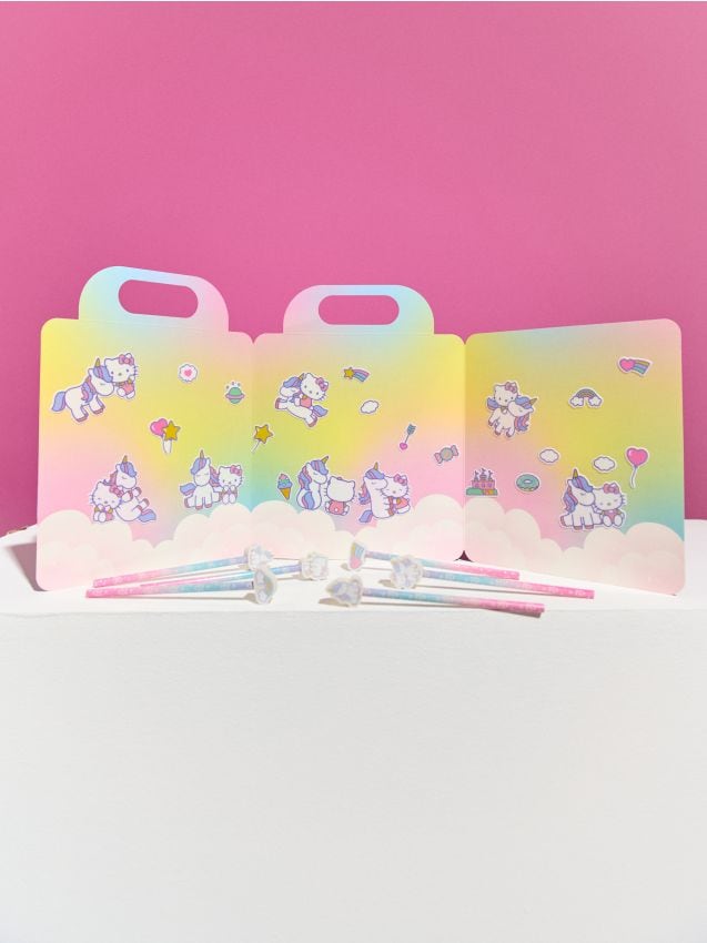 Sinsay - Carte cu autocolante reutilizabile Hello Kitty - multicolor