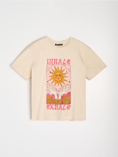 Bawełniana koszulka z nadrukiem