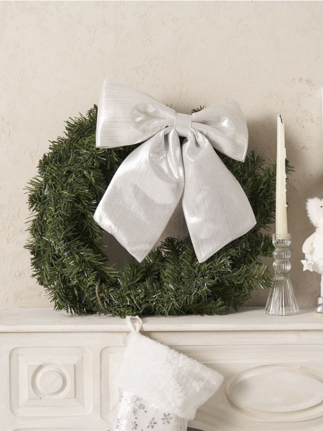 Sinsay - Vianočná dekorácia v tvare mašle - strieborná