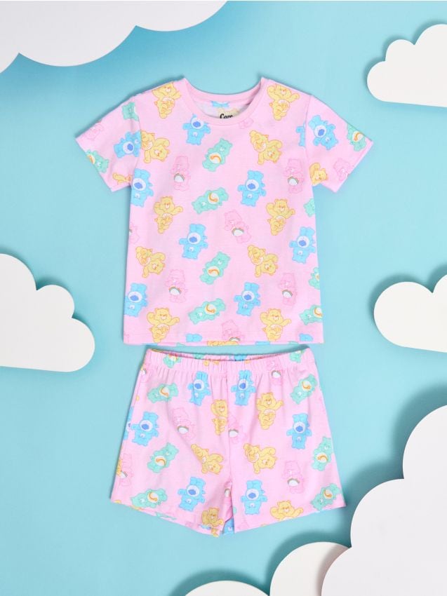 Sinsay - Bawełniana piżama dwuczęściowa Care Bears - różowy