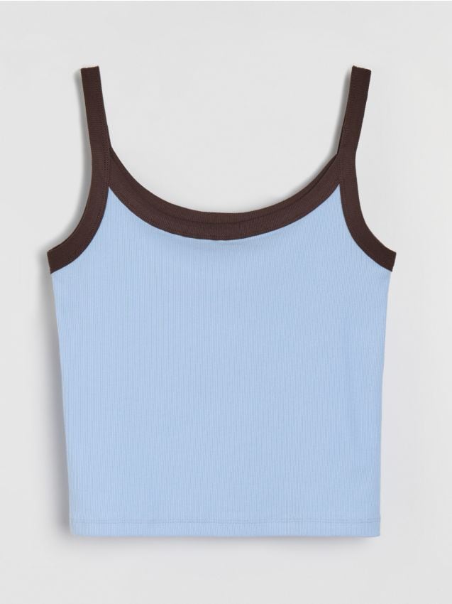 Sinsay - Top striat cu bretele - multicolor