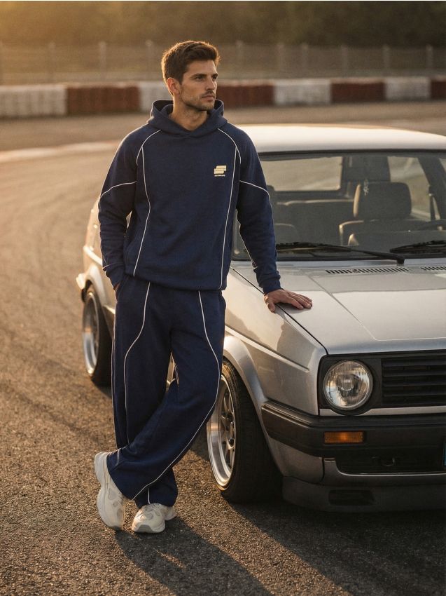 Sinsay - Pantaloni wide leg cu tiv contrastant - Gri-albăstrui