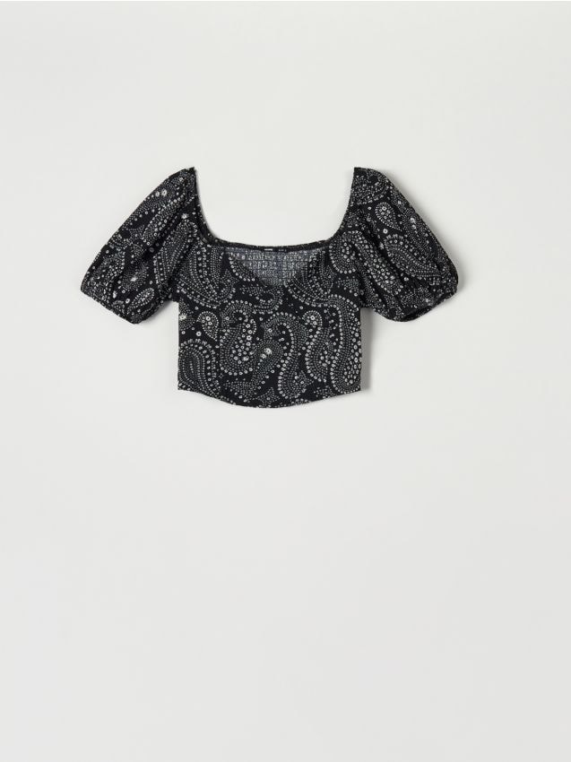 Blusa in stile camicia con motivo floreale - multicolor