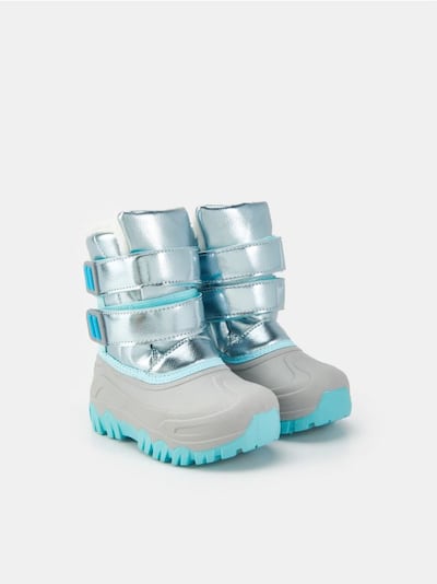 Holographic snow boots