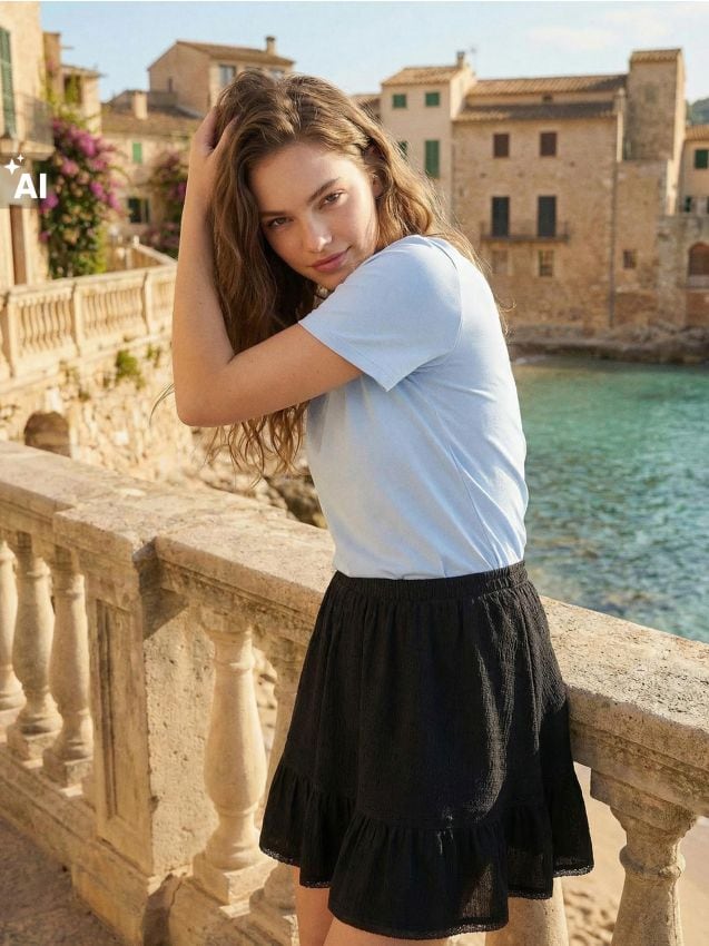 Sinsay - Tricou cu adaos de viscoză - altele