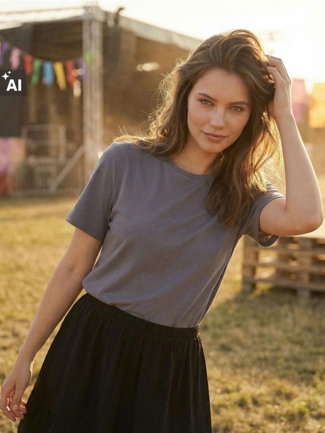 Sinsay - Tricou cu adaos de viscoză - albastru metalizat