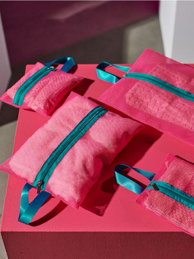 Sinsay - Organizatoare pentru valiză 4 pack - roz