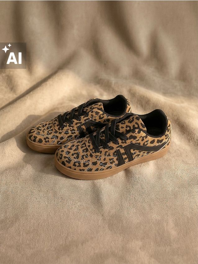 Sinsay - Teniși din imitație de piele cu imprimeu leopard - multicolor