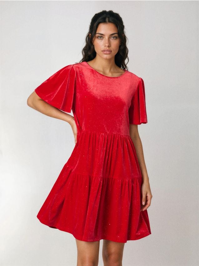 Sinsay - Rochie balon - roșu