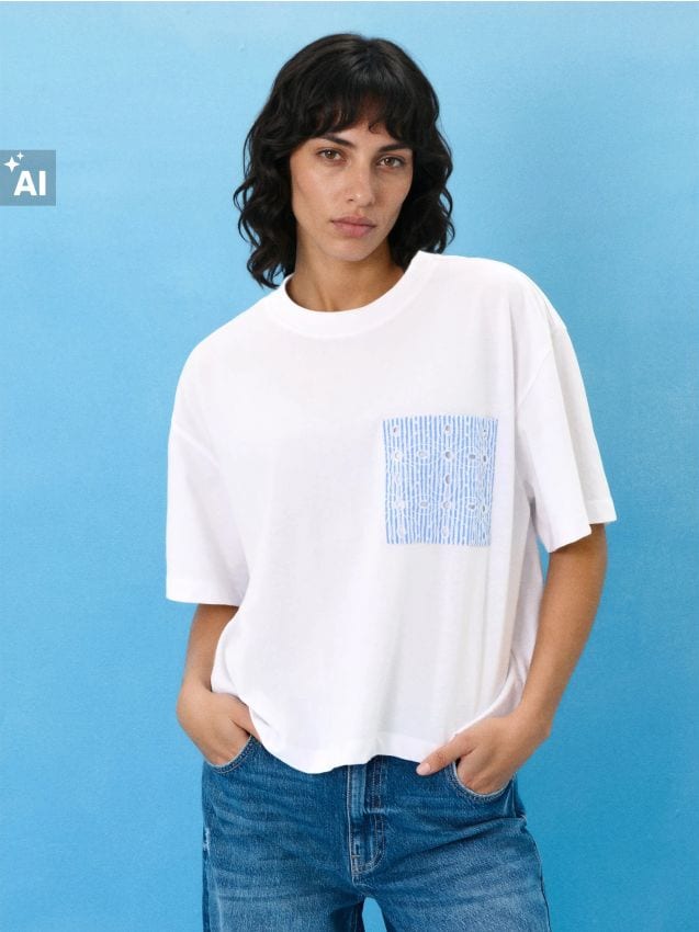 Sinsay - Tricou din bumbac cu mânecă scurtă - alb