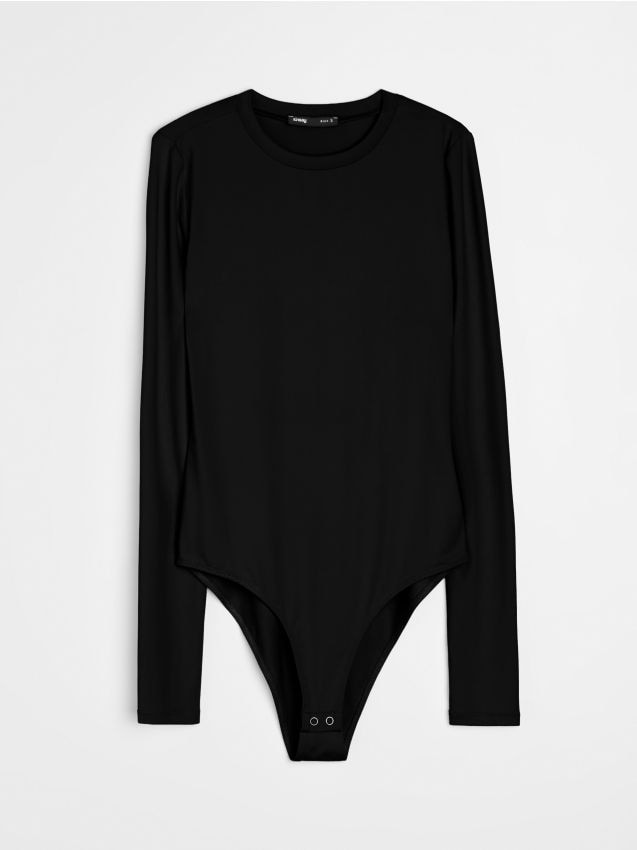 Body basic a maniche lunghe - nero
