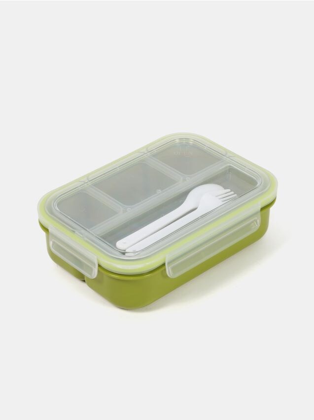 Sinsay - Lunch box ze sztućcami - zielony