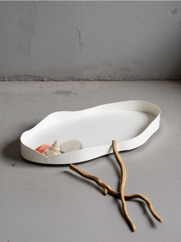 Sinsay - Tavă decorativă cu margini ornamentale - crem