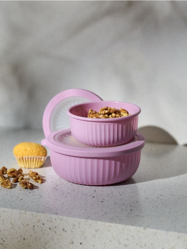 Sinsay - Set de recipiente pentru alimente cu capace 2 pack - roz