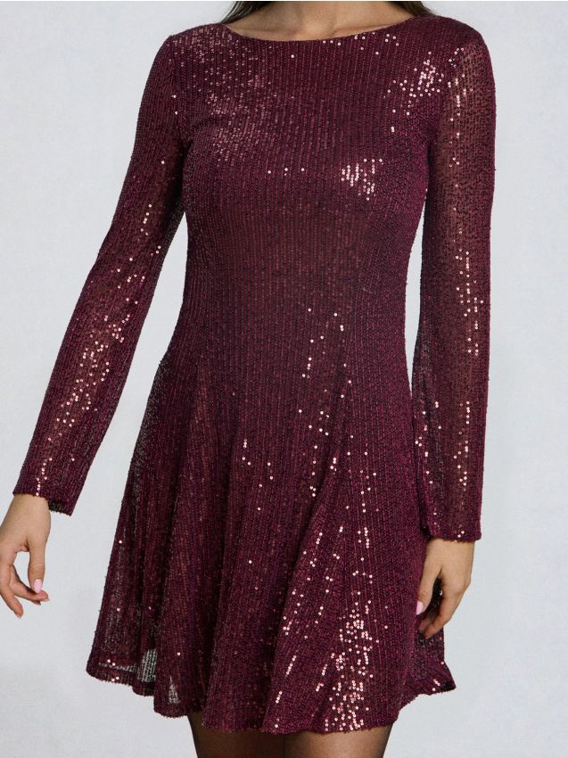 Sinsay - Minišaty - mahagónová