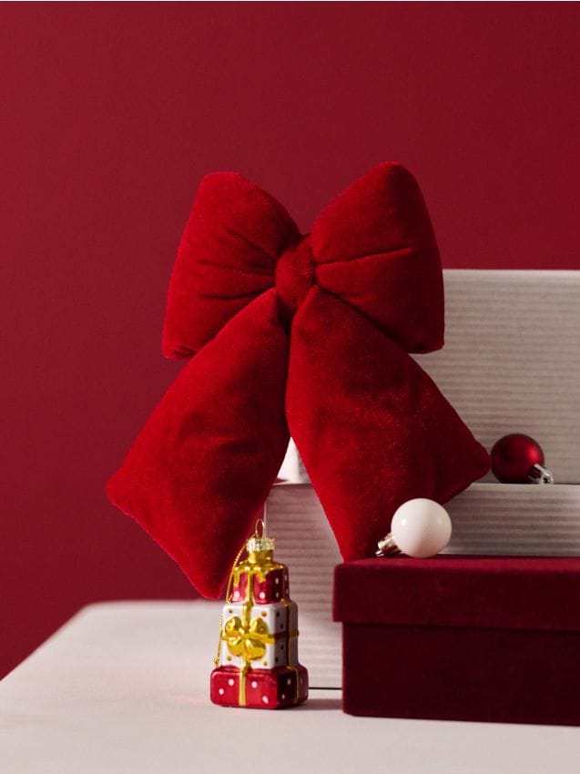 Sinsay - Vianočná dekorácia v tvare mašle - červená