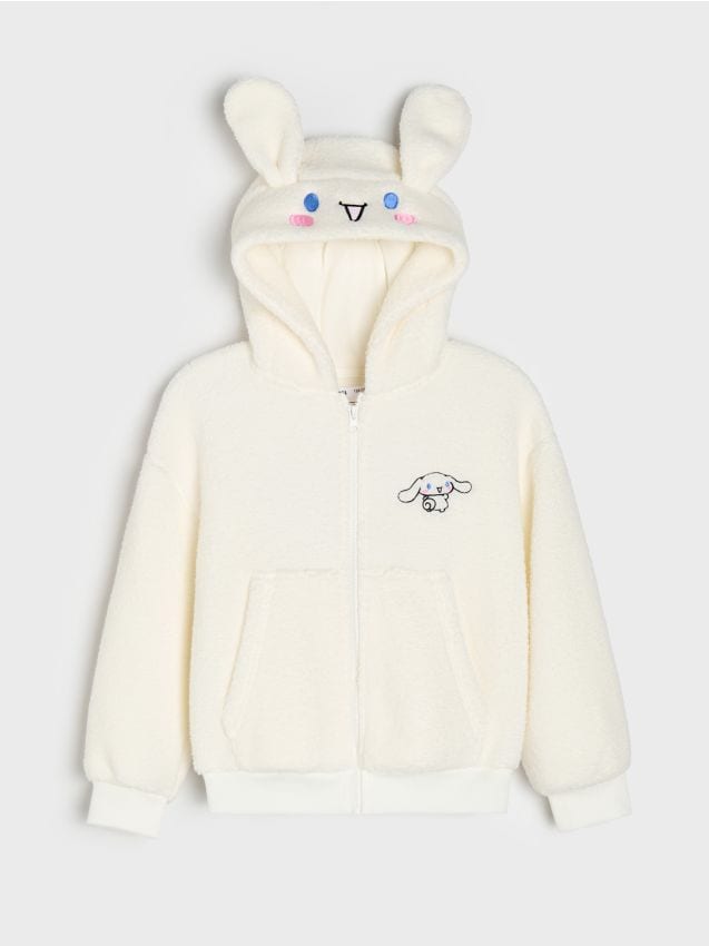 Sinsay - Bluză sport cu broderie Cinnamoroll - crem