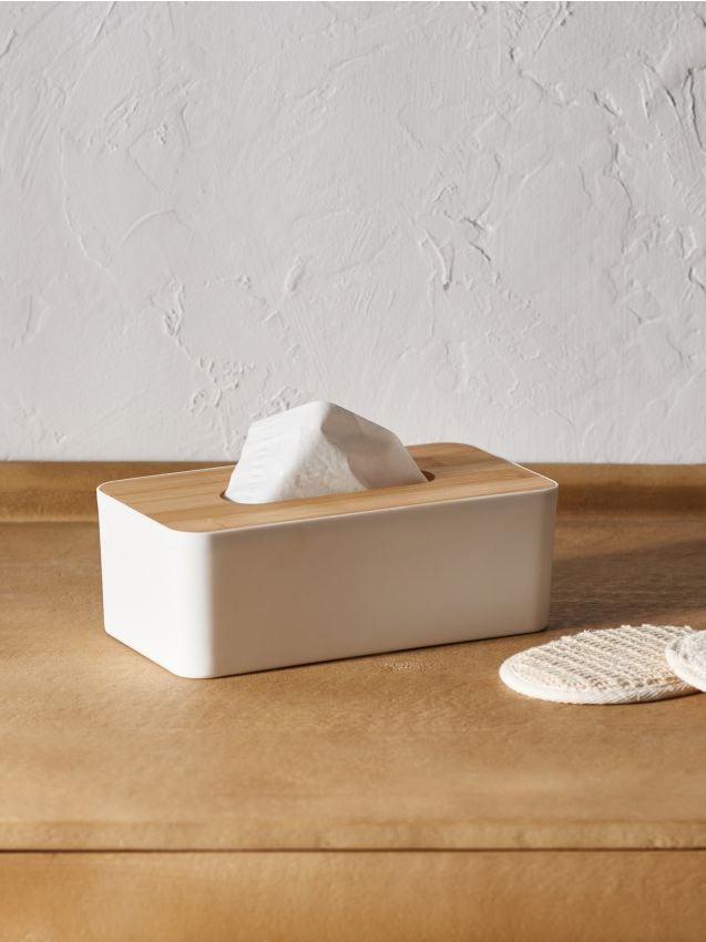 Sinsay - Kryt na papierové vreckovky - biela