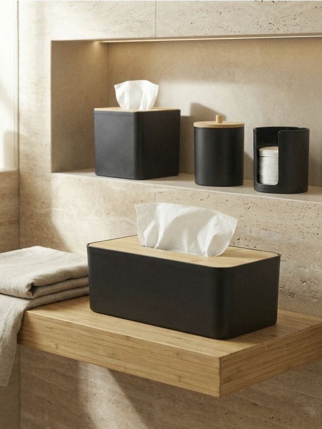 Sinsay - Cutie pentru șervețele cu capac - negru