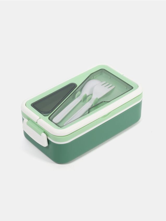 Sinsay - Lunch box ze sztućcami - zielony