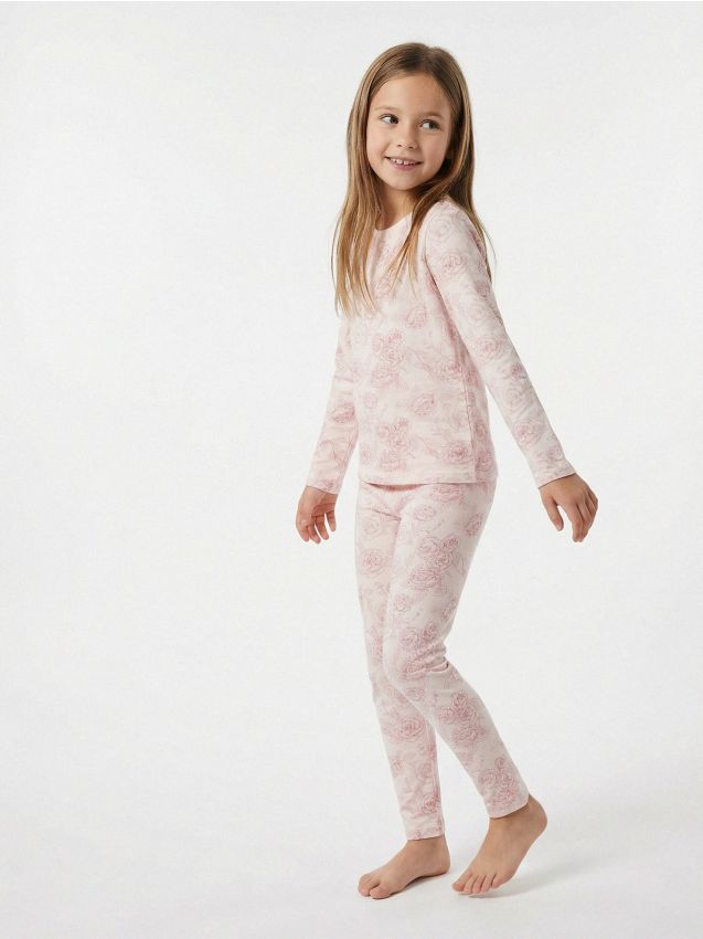 Sinsay - Pijama din două piese - roz-pastel