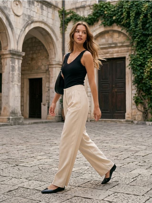 Sinsay - Maiou din bumbac - negru