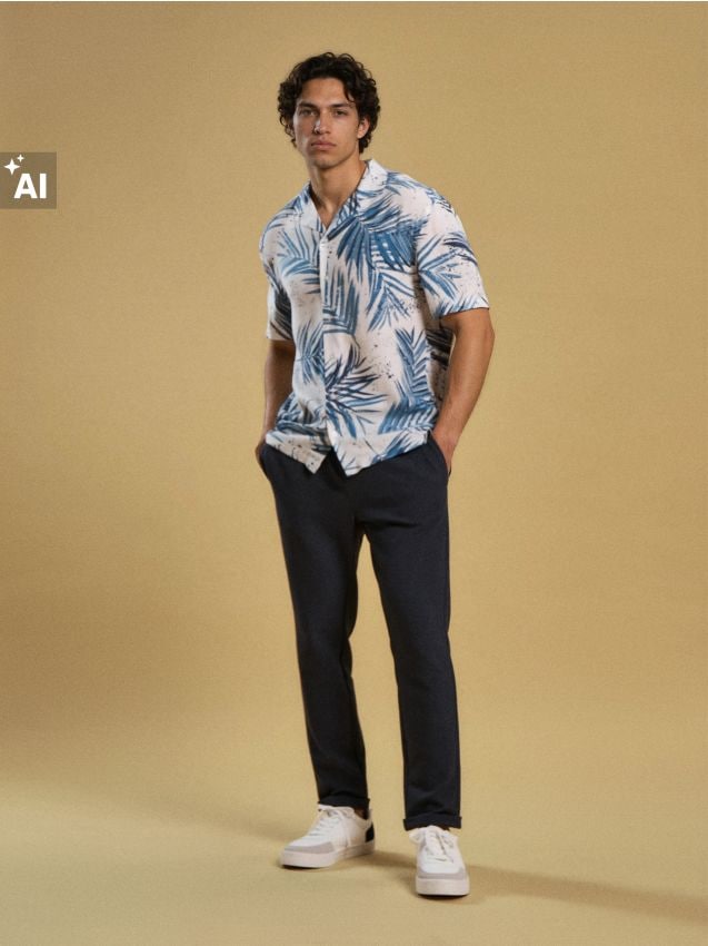 Sinsay - Pantaloni de trening tip jogger - albastru
