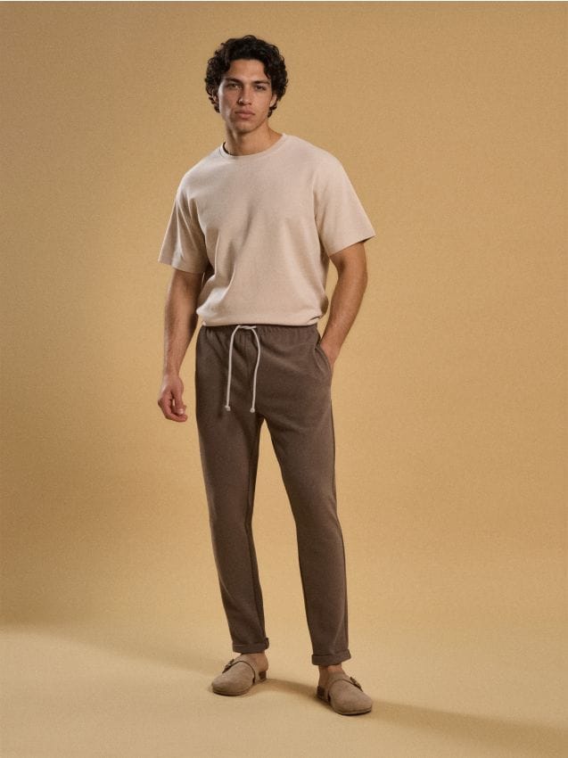 Sinsay - Pantaloni de trening tip jogger - bej