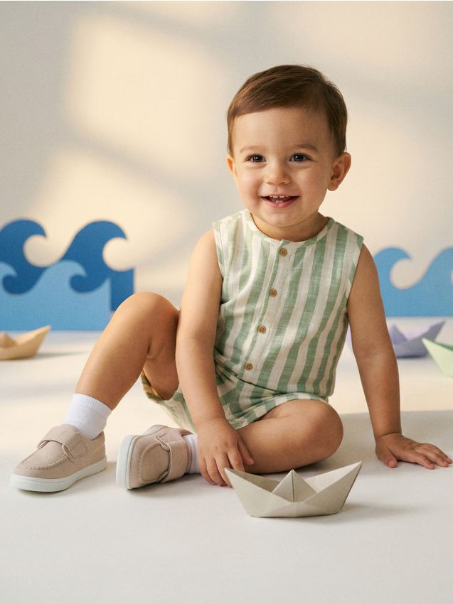 Sinsay - Salopetă din bumbac cu dungi - multicolor