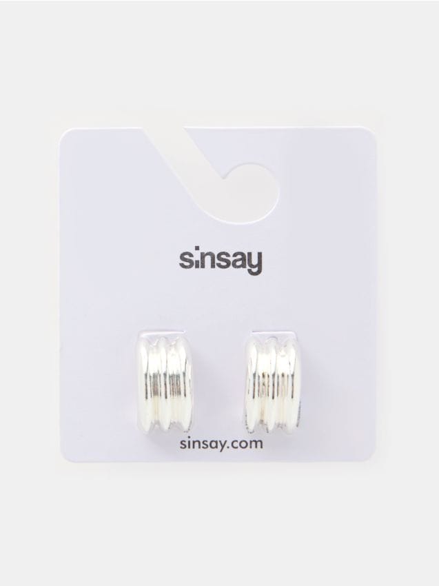 Sinsay - Cercei cu știft culoare argintie - argintiu
