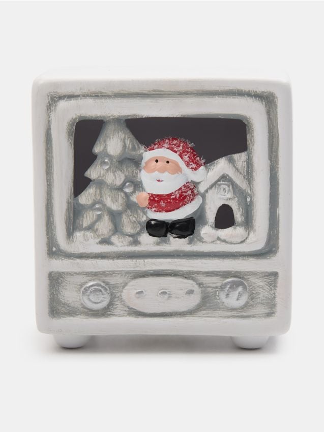 Sinsay - Vianočná lampa v tvare televízora so Santa Clausom - červená