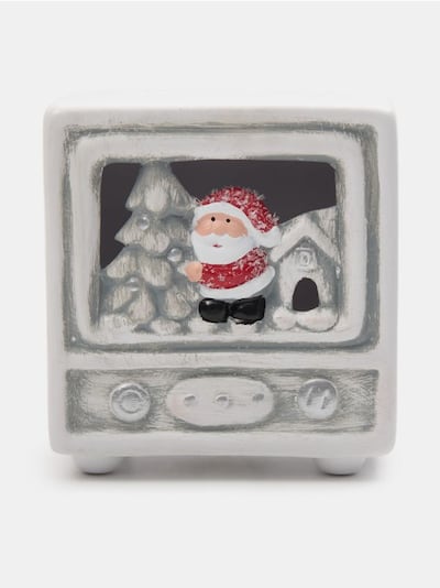 Lampka świąteczna w kształcie telewizora z Mikołajem