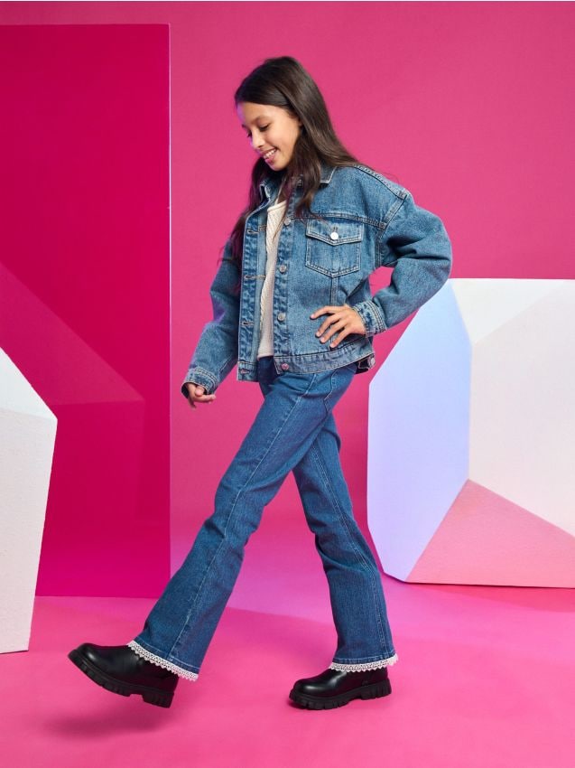 Sinsay - Jeanși Flare - albastru