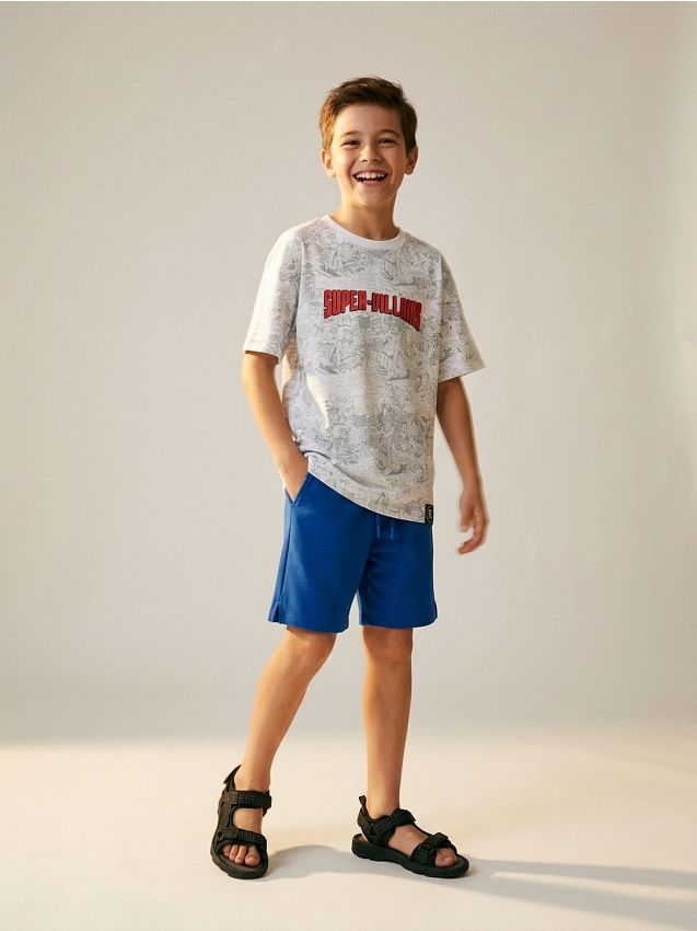 Sinsay - Tricou din bumbac cu imprimeu DC Super-Villains - alb