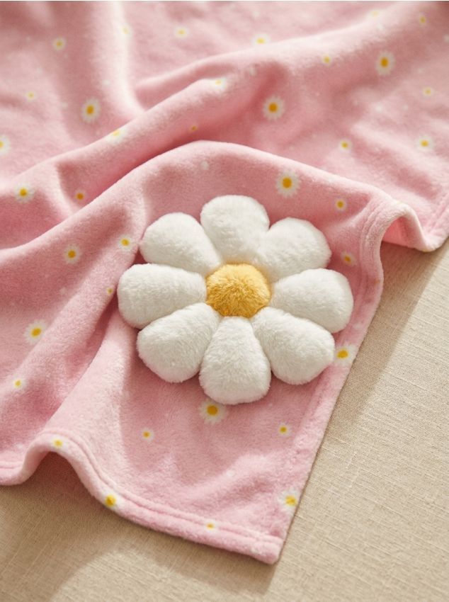 Sinsay - Set: pătură și pernă în formă de floare - multicolor