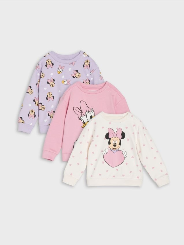 Sinsay Sinsay - Σετ με 3 φούτερ Minnie Mouse - κρεμ
