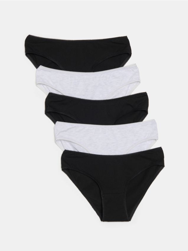 Sinsay - Chiloți din bumbac 5 pachete - negru