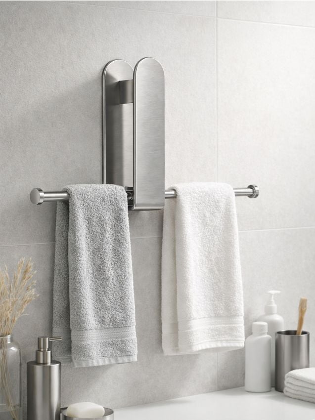 Sinsay - Suport multifuncțional de perete pentru baie - gri-închis