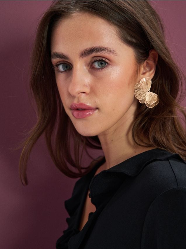 Sinsay - Cercei În Formă De Flori - auriu