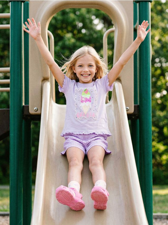 Sinsay - Tricou din bumbac cu paiete strălucitoare și motiv înghețată - lavand